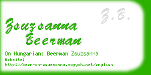 zsuzsanna beerman business card